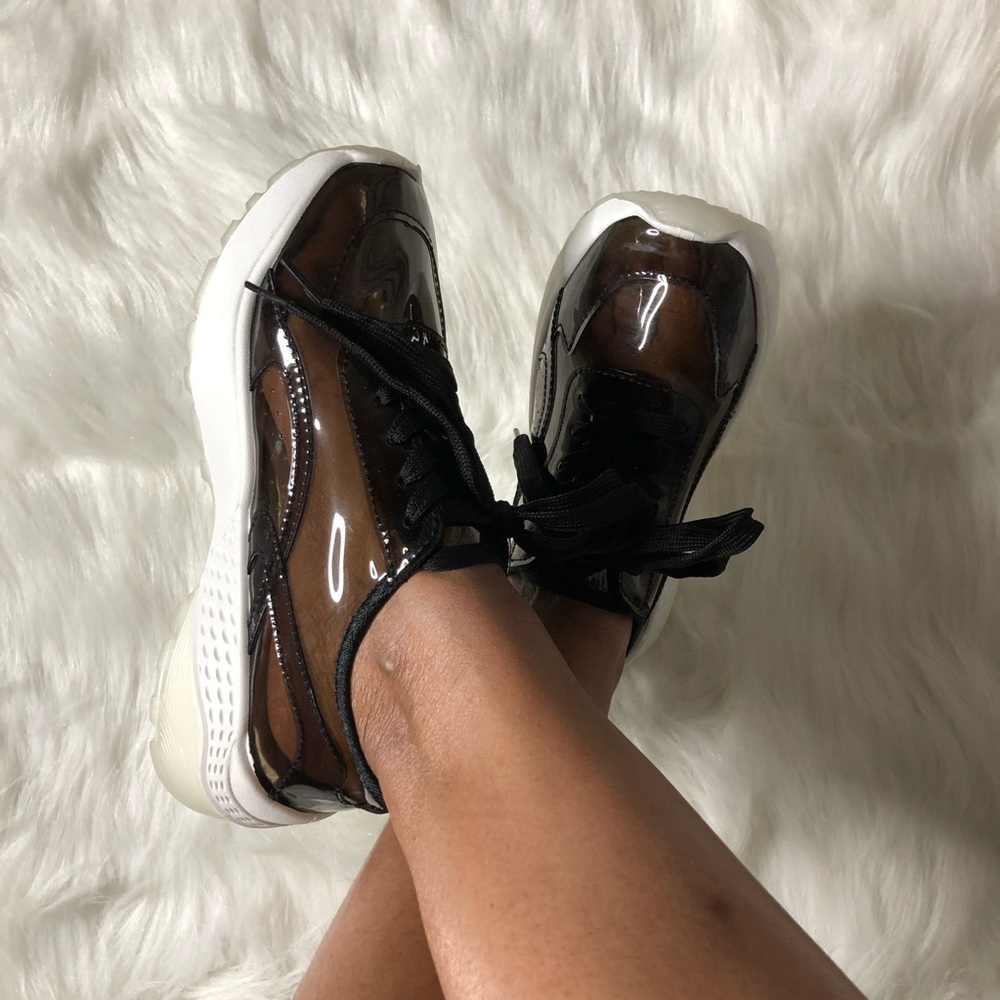 See-through Black🖤 Vinyl Sneakers